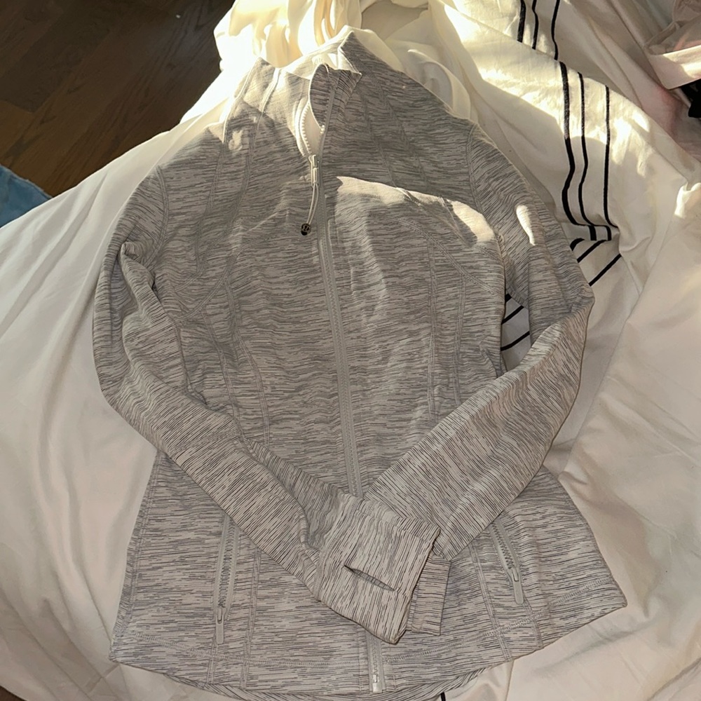 Lululemon light grey zip up